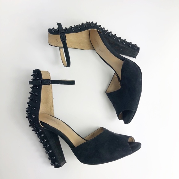 Zara Shoes - ZARA Black Suede Ankle Strap Heels